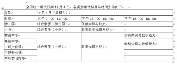 南省人民政府门户网站 中小学教师资格考试9月