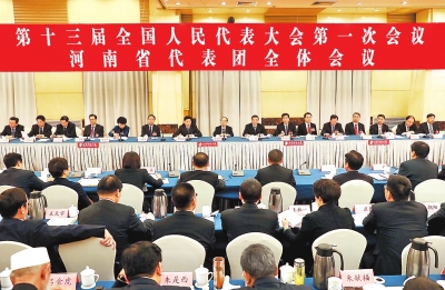 河南代表团举行全体会议 审议宪法修正案草案